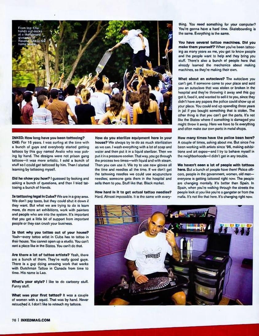 inked magazine che pando tatuajes