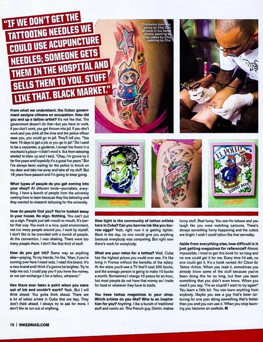 inked magazine tatuajes che